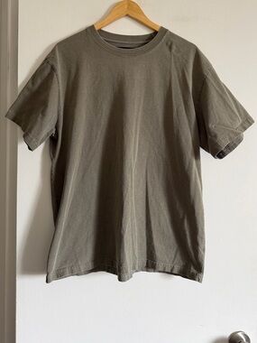 Richie Le Designer Green/Brown Classic Cotton Short Sleeve T-Shirt size XL EUC